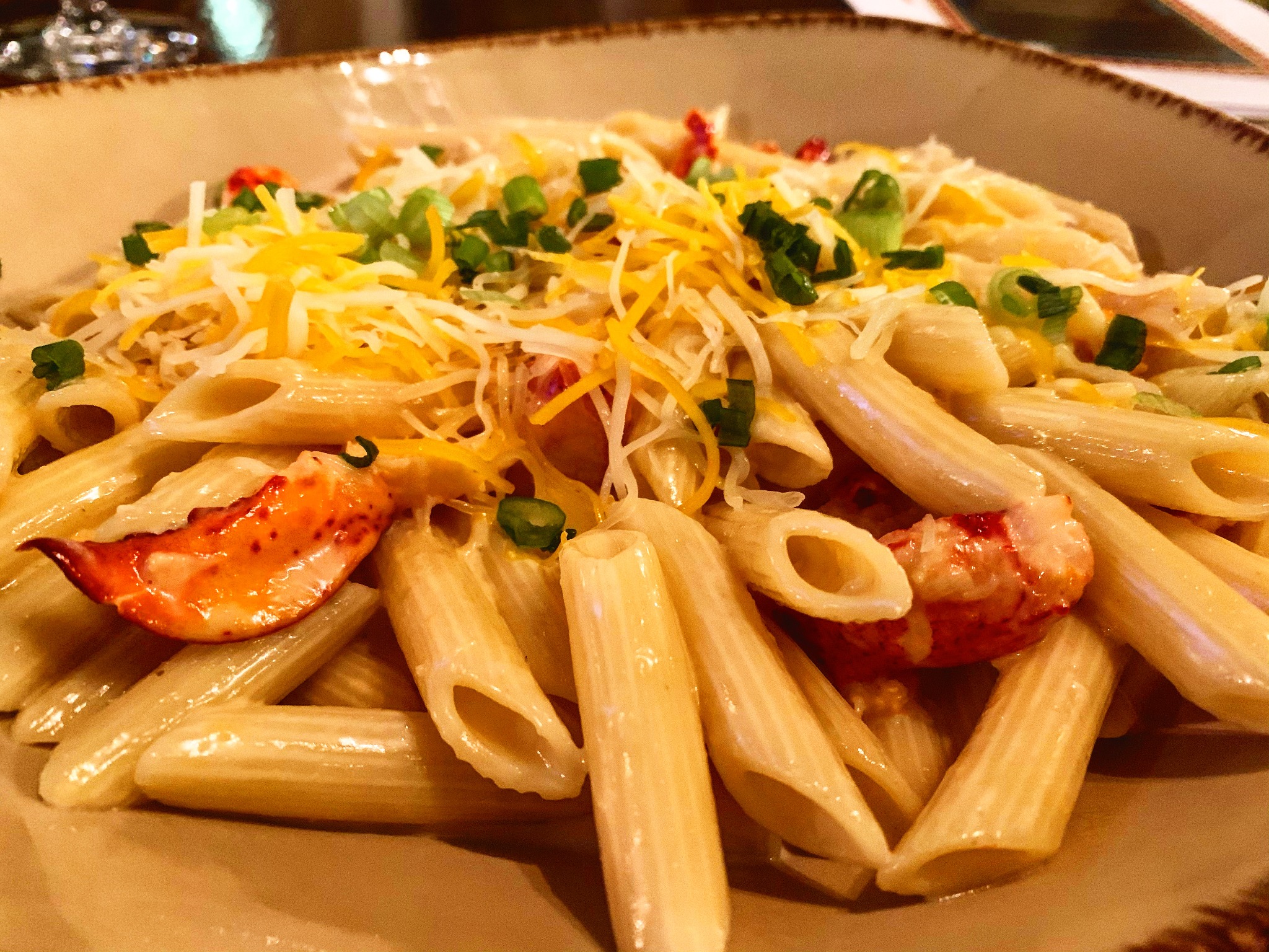 A creamy pasta dish with tomatoes and herbs